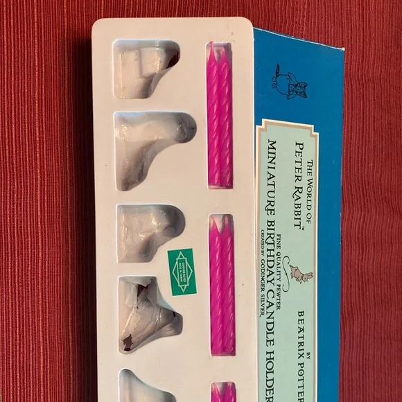 Peter Rabbit Pewter Birthday Candle Holders - Picture 12 of 12